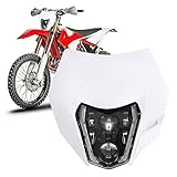 AnXin Dirt Bike LED Headlight,Motorcycle LED Head Light Headlamp Universal for SX SXF XC XCW EXC XCF TX 50 85 125 150 250 300 350 450 500 525 Enduro Supermoto White