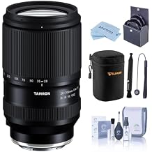Tamron 28-300mm f/4-7.1 Di III VC VXD Lens for Sony E, Black, Bundle with Filter Kit, Lens Case, Cleaning Kit, Cap Tether, Lens Pen, Tamron