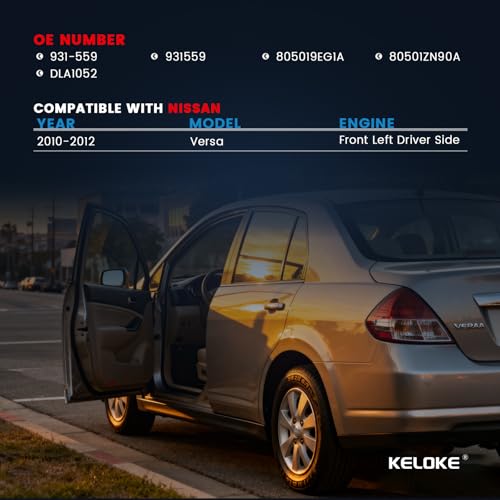 Image of KELOKE Door Lock Latch Actuator Assembly Compatible with Nissan Versa 2010 2011 2012 - Front Left Driver Side, Replaces# 80501ZN90A