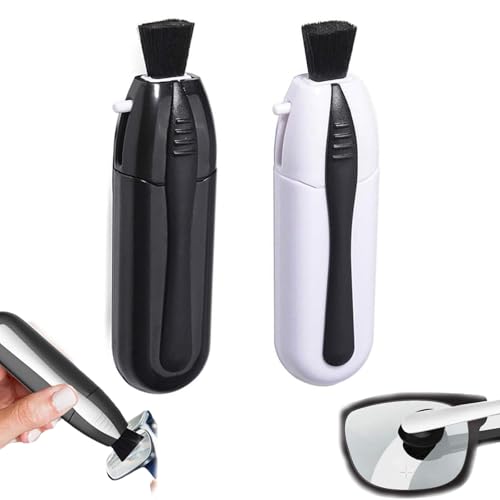 Eyeglass Cleaning Kit, 2 PCS Portable Glasses Cleaner Tool, Glasses Cleaner UK in 2 Colors, Microfiber Glasses Cleaning Brush Spectacle Cleaner for Everyone to Clean Glasses (Black, White) Eyeglass Cleaning Kit, 2 PCS Portable Glasses Cleaner Tool, Glasses Cleaner UK in 2 Colors, Microfiber Glasses Cleaning Brush Spectacle Cleaner for Everyone to Clean Glasses (Black, White)