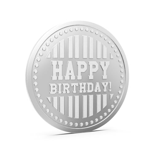 Image of Aspect Bullion Happy Birthday Silver Coin 999 Purity - 5 Gram | 10 Gram | 20 Gram | 50 Gram | 100 Gram | Pure Silver Coin for Gifting & Investment