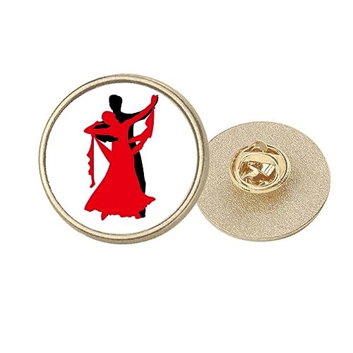 Broche ronde en métal doré pour danseur M accessoire mode femme