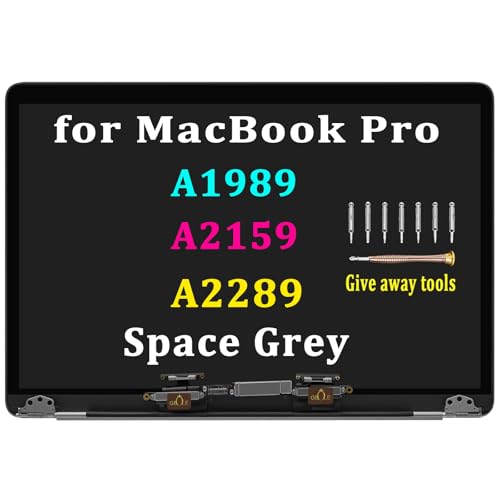 Image of A1989 A2289 A2159 Screen Replacement for MacBook Pro A1989 A2159 A2289 Retina 13.3 inch LCD LED Display Digitizer Assembly Panel EMC 3214 3358 3301 3456 (Space Grey)
