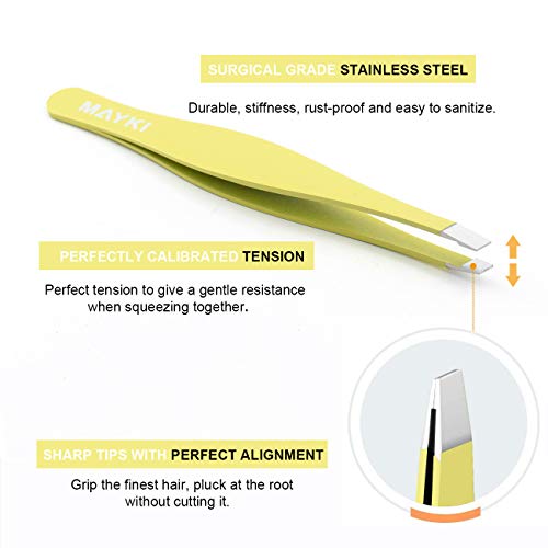 image for Eyebrow Tweezers Women 6Pcs, Full Size Professional Eyebrow Tweezers K