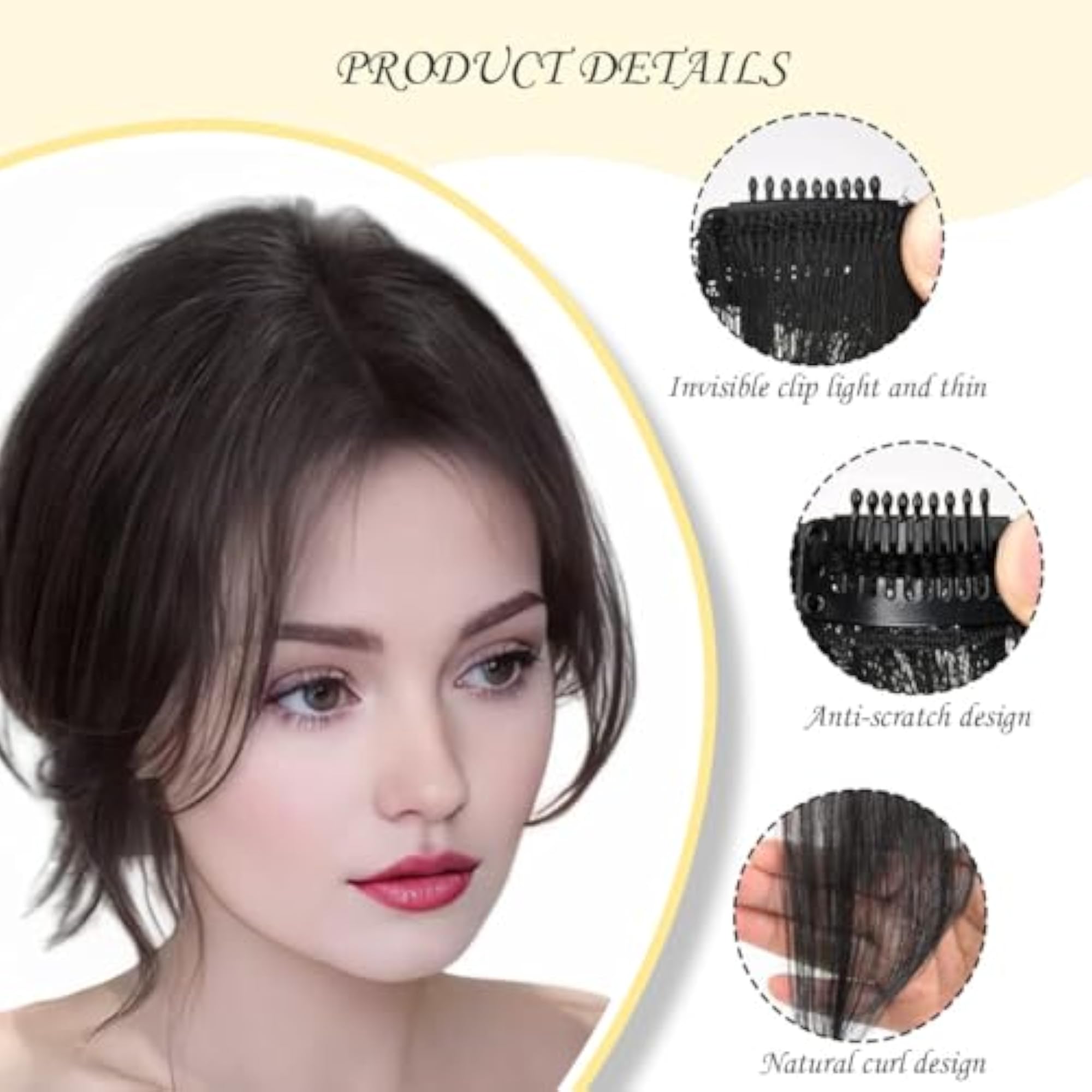 Front Hair Extensions Bangs for Women