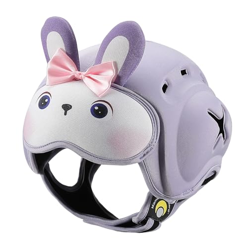 Image of Mambobaby Baby Head Protector Baby Helmet for Crawling Walking- Extra-Thick Deep Forehead Padding, Toddler Helmet 6-24 Months, Infant Safety, Ultra-Light Soft Desig-Purple Rabbit