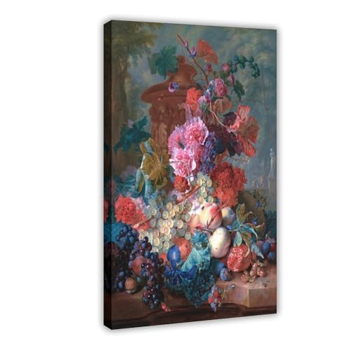 Toile Fruit Piece Jan Van Huysum tableau nature morte cadre suspendu bureau