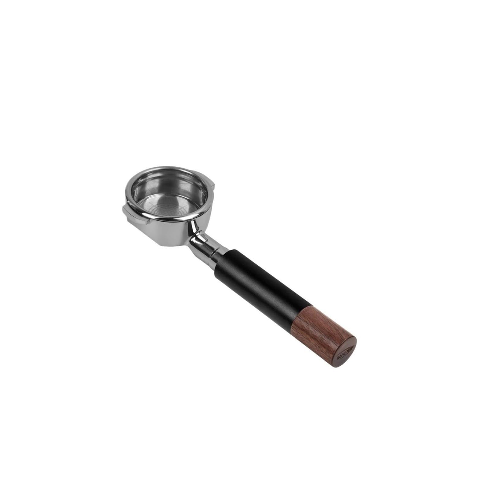 Portafiltro Sin Fondo De Trabajo Abierto,Compatible Con IKAPE | Acero Inoxidable Y Noche Espresso Mango 54 / 58 Mm Cesta De Alta Precisión De Extracción(58mm E61 Black)