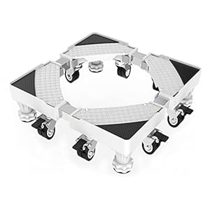 HQO LOVL Fridge Stand Mobile Base with 8 Locking Wheels and 4 Strong Feet, 19.7”-27.5” Adjustable Furniture Dolly for…