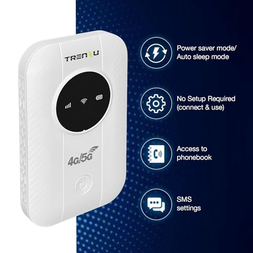 Image of 4G /5G WiFi Dongle with SIM Slot | Portable Wireless Hotspot Device | Up to 150 Mbps Speed | 2100mAh Battery | Supports 10 Devices | Pocket WiFi Data Card for Laptop & Travel