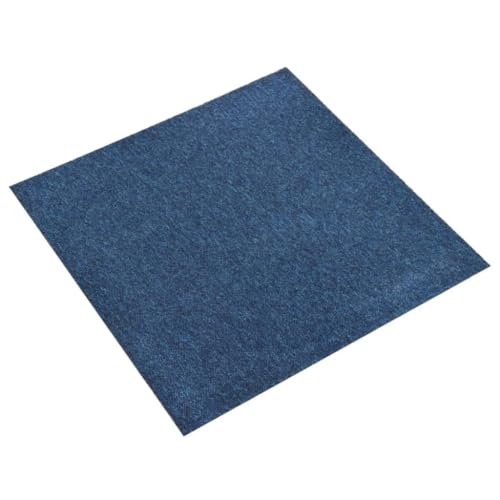 vidaXL 20x Baldosas de Suelo de Moqueta Lamas Azulejo Salón Sala de Estar Cocina Antiestático Ignífugo Impermeable Antideslizante 5 m² Azul Oscuro