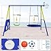 CCLIFE Schaukelgestell Outdoor 200kg Multifunktionales 4-in-1 Schaukelgestell Metall Kinderschaukel Nestschaukel mit Gestell Outdoor ZERRO