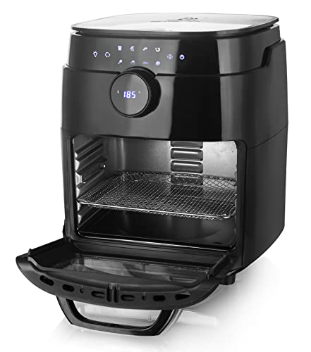 Emerio XXL-Heißluft-Fritteuse 13 Liter Airfryer BPA frei Smart Fryer Heißluft-Backofen Multi-Ofen mit Dreh-Spieß und Drehkorb Display Timer Dörrfunktion 1800 Watt AF-121914 schwarz – Bild 7