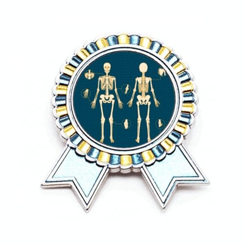 Broche squelette humain en métal le cadeau idéal pour passionné d'anatomie