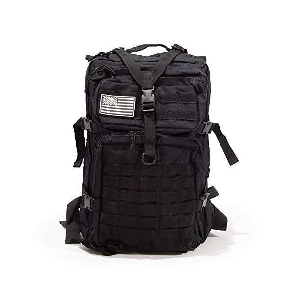 Bug Out Bag Backpack - 50L Tactical Backpack - Great for Survival Essentials (Black)