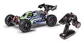 Carson 500204040 1:8 Virus 4.0 Pro V36 2.4G RTR - ferngesteuertes Auto, Geschwindigkeit bis zu 80 km/h, inklusive Fernsteuerung, spritzwassergeschützt, RC Verbrenner, Blau