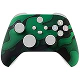 eXtremeRate Replacement Shell for Xbox Series X & S Controller - Unleash Your Style - Green Black Camouflage Custom Acessories Front Housing Cover for Xbox Core Controller [Control NOT Included]