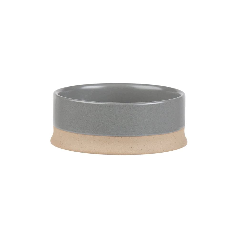 Scruffs Scandi Non Tip Small Stoneware Pet Food Bowl 14 cm x 14 cm x 5 cm Grey