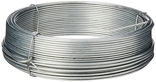 Merriway BH00326 Galvanised Coated Garden Wire (97.5ft) 14 Gauge 1/16 inch Thickness Grey 1.6 mm x 30 m