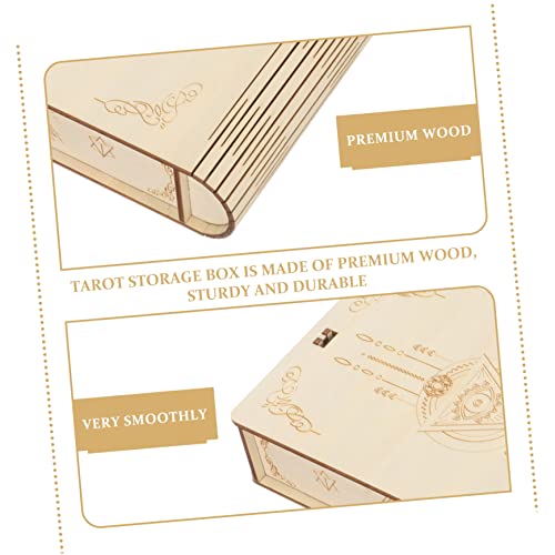 Caja de Madera para Tarot 5 Piezas y Almacenaje Caja de Madera para Tarot 5 Piezas y Almacenaje