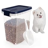5-8 Lbs Dog Food Storage Container with Scoop - Airtight Cat Food Container - Buckle-Lock Pet Food Container for Dog, Cat, Bird Seed, Chicken, Dry Food Storage Bin Container for Rice, Cereal, Flour
