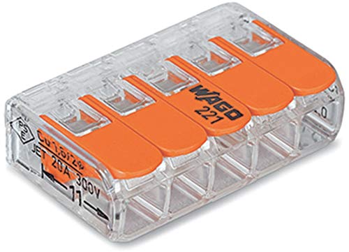 Davitu 25pcs 221-415 Original Davitu connector, led splice, COMPACT Splicing Connectors; 5-conductor connector,Davitu terminals