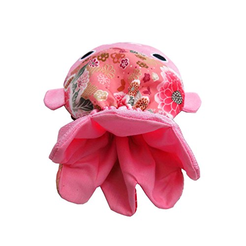 Barbee Japanese Chirimen & Kimono Print Fabric Goldfish Drawstring Travel Small Things Cosmetic Key Bag Pouch Coin Purse With Earrings Christmas Gift (Small, Pink) #TOP7