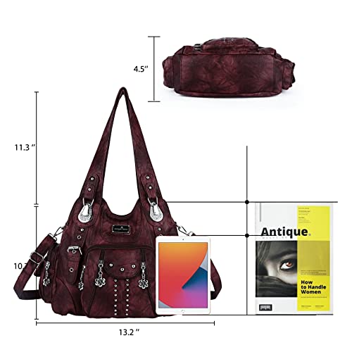 Image of Angel Kiss Purses for Women Soft PU Leather Large Hobo Bags for Women Shoulder Bag | Soft