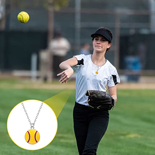 image for Inbagi 12 Pcs Sport Theme Necklace Gifts Bulk Softball Cheer Baseball 
