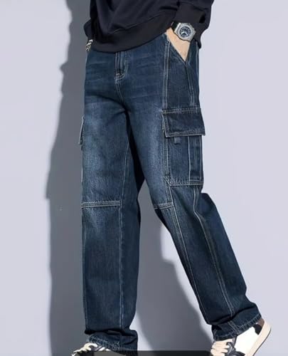Image of ODDMONKEY Men Jeans || Cargo Jeans for Man ||Cargo Pant for Man || Jeans for Men || Men Cargo Pants || Straight Fit Jeans for Men