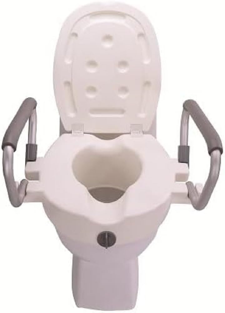 Chaise de toilette mobile contre les risques de chute en acier - 4
