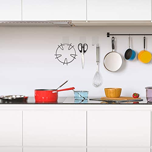 Jetec 8 Pieces Self Adhesive Razor Holder Hooks Shower Hook With Acrylic Adhesive For Razor Bathroom Kitchen Organizer For Razor Plug Towel (Clear) #TOP5