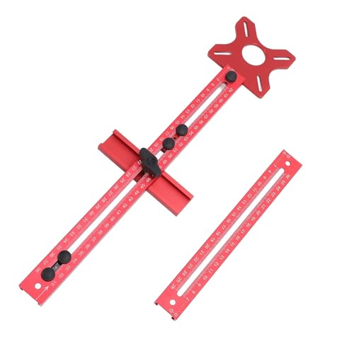 Staffa per Scanalatura di Fresatura, Maschera Hardware 4 in 1 per Armadio e Guida per Fresa, Guida di Taglio Circolare Regolabile per Fresa, Maschera per Fresa per la Lavorazione