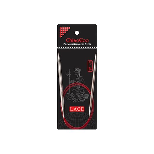 ChiaoGoo Red Lace Circular 40 inch (102cm) Stainless Steel Knitting Needle Size US 4 (3.5mm) 7040-4