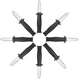 FINGOOO 8 Pieces Retractable Knife Prop,Fake Halloween Knives Retractable Toy Knifes Blade no Fake Blood for Adults Kids Playing Joke