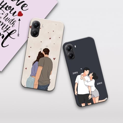 Image of COLORflow Back Cover Compatible with Poco X7 Pro 5G | Love Connection Couple Customized Back Cover Compatible with Poco X7 Pro 5G