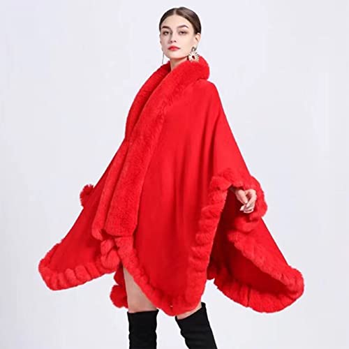 ★ 【accogliente poncho-wrap caldo】 Il mantello poncho è realizzato con fibra di poliestere di alta qualità per la pelle, densa e calda, super morbida e accogliente per indossarlo come avvolgimento a scialle in giorni freddi, proteggerti dalla freddezza interno e all'aperto