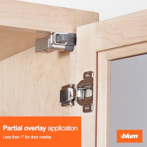Blum BLUMOTION for Doors (8 Kits), Soft-Close Adapter for Compact Hinges, Includes Spacer and Screws for Face Frame Cabinets