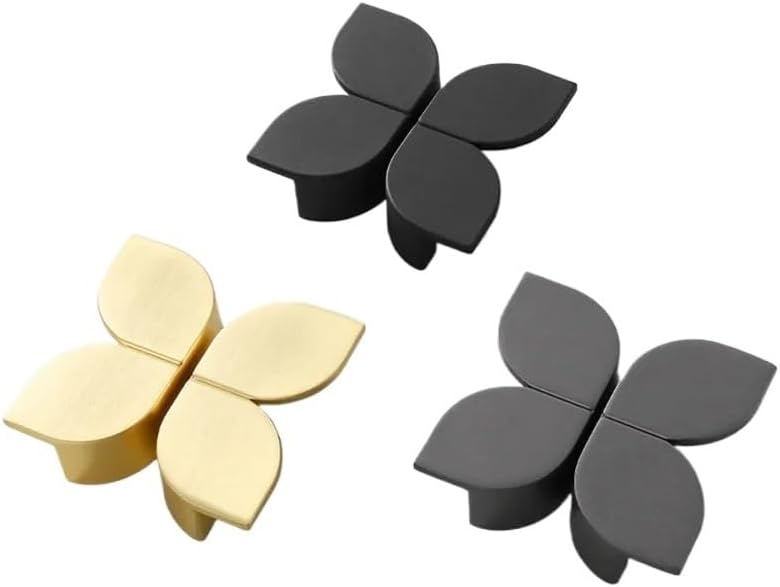 Zinc Alloy Kitchen Cupboard Knobs and Handles Brushed Copper Cabinet Handle Wardrobe Door Drawer Pull Furniture Hardware 2Pcs(6255-64mm Black)