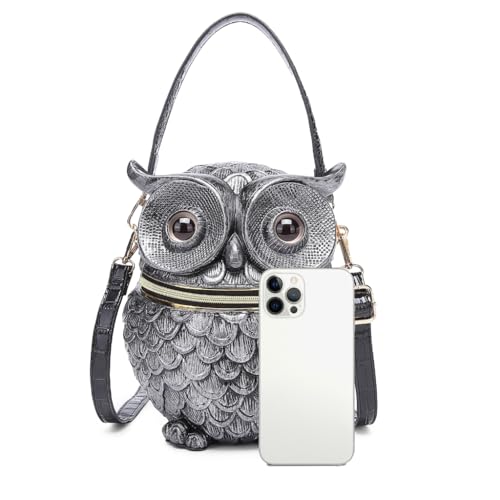 Creative 3D Owl Embossed Women's Shoulder Bag Messenger Handbag2
