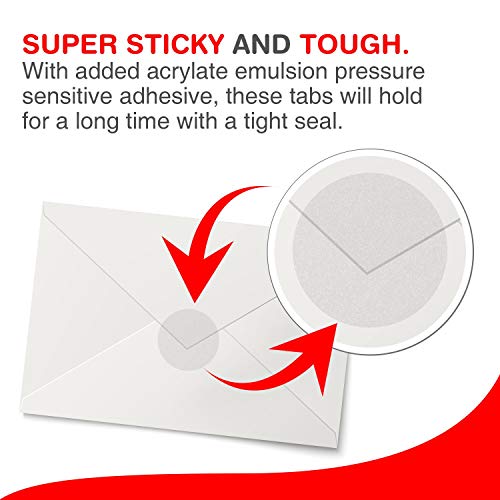 Mess Clear Round Labels (1,000/Roll, 1 Inch) Clear Round Stickers - Clear Labels And Wafer Tab Seals - Envelope Seal Stickers - Clear Stickers Circle Labels, Transparent Sealing Dots, Envelope Sealer #TOP2