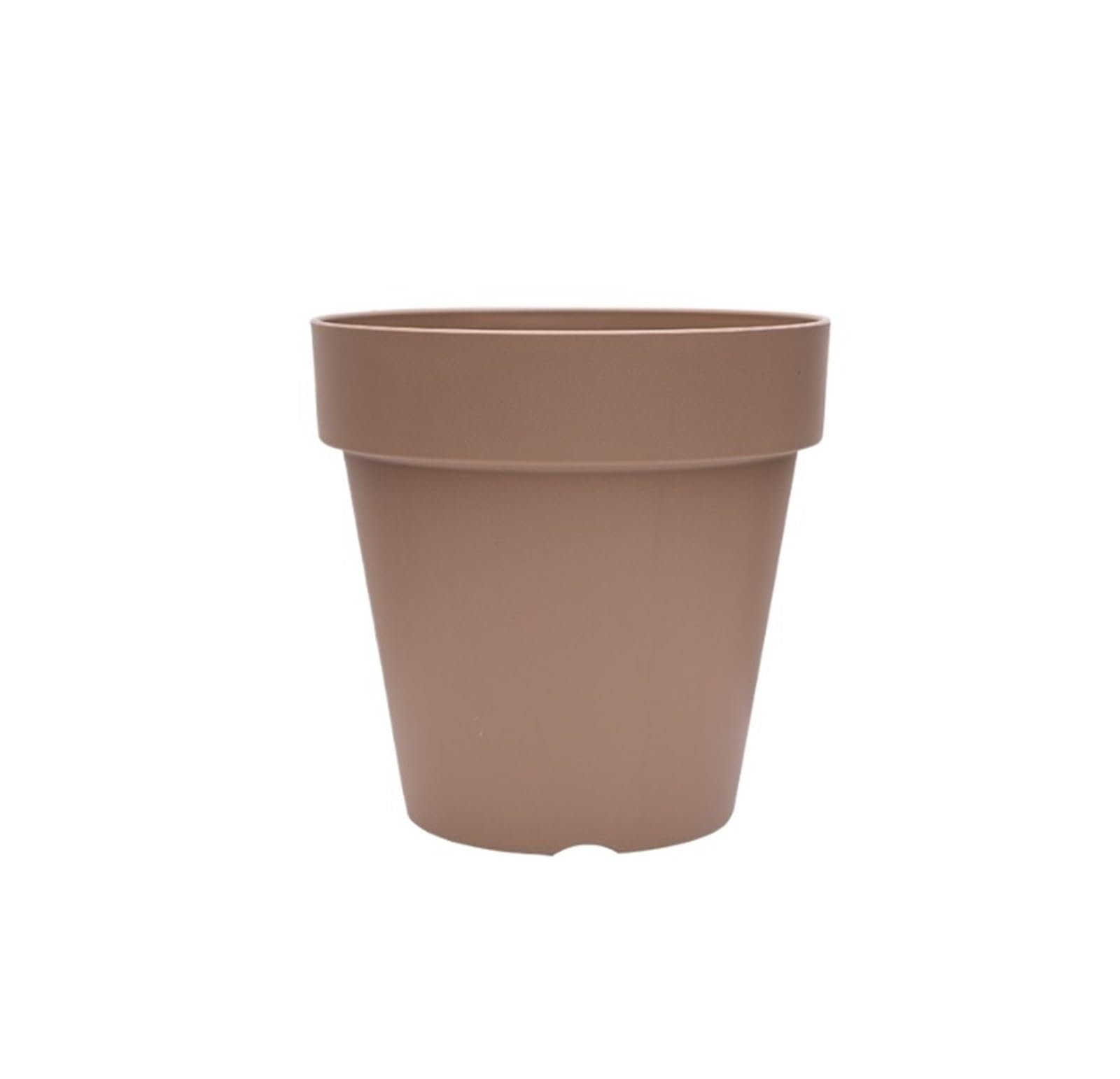 JUAKSQZYI Round Planters with Drainage Trays Light Durable Flower Pots Plant Container, for Garden Patio Home Decor(Brown)