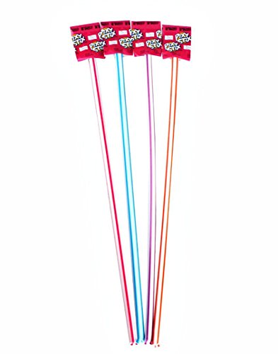 25 Giant Pixy Stix - Cherry, Grape, Orange, & Maui Punch - 15 Inches - Sweet and Sour Sugar Filled Candy Straws