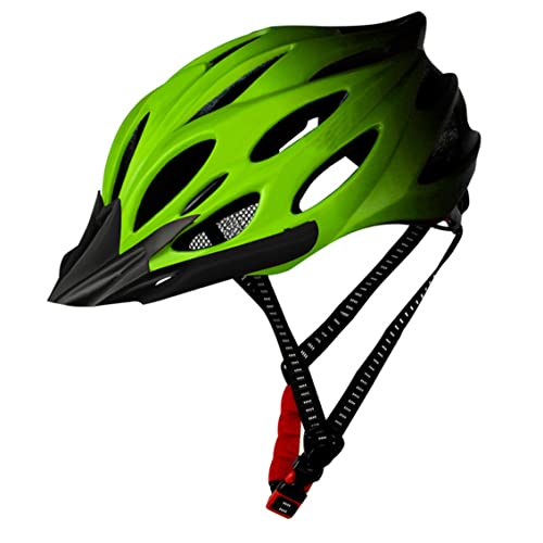 Casque de vélo équipé d'un feu arrière LED réglable - Protection cyclisme adulte vert