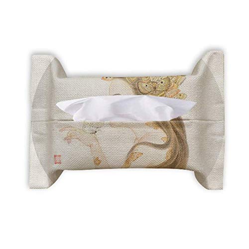 Serviette en papier pour le visage motif papillon chinois jetable