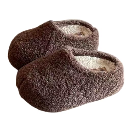 ZQW Fuzzy Fluffy Winter Clog for Women Cute Cloud Slippers Slides with Hidden Lift - Cozy Lightweight Closed-Toe Sandals