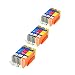 Produktbild Logic-Seek 9 Druckerpatronen kompatibel für Canon CLI-551 C M Y XL IP-7250 8750 IX-6850 MG-5450 5550 6350 6450 7150 MX-725 925