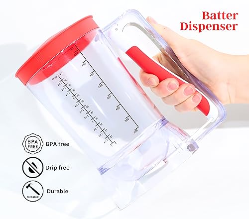 Vertedor de panqueques y dispensador de masa - 25% de descuento