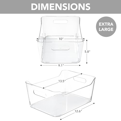 Tiawudi-2-Pack-Plastic-Storage-Bins-Extra-Large-Pantry-Organizer-135-x-10-Clear-Storage-Containers-and-Organizer-Bins-Multi-Use-Bins-for-Home-Kitchen-Closet-and-Cabinet