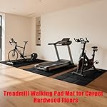 Treadmill Mat for Carpet &Hardwood Floors 79x39, Treadmills Mat, Mat for Under Treadmill/Walking Pad/Exercise Bike on Carpet, Hardwood Floors Protectior, Non-Slip, Waterproof, Noise Shock Absorption - Image 2